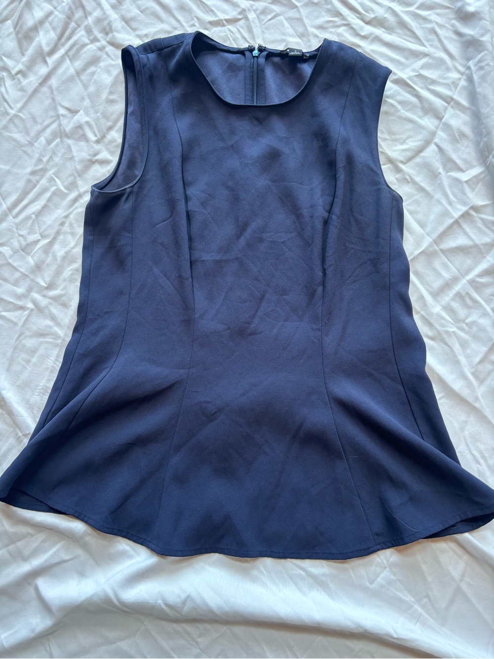 Ann Taylor Navy Peplum Top